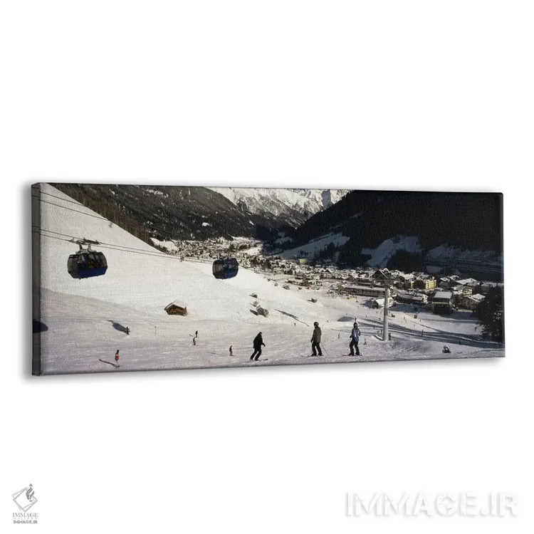 تابلو دکوراتیو Sankt Anton am Arlberg, Tyrol, Austria,تله کابین در پیس… اثر پانورامیک ایمجز - نمای پرسپکتیو محصول