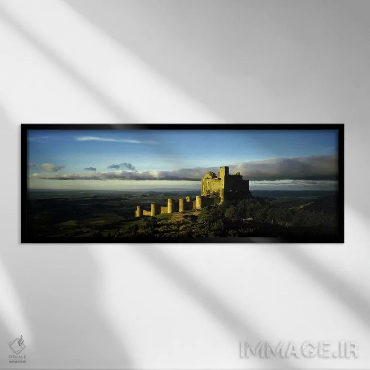 تابلو دکوراتیو Loarre Castle, Huesca, Aragon, Spain,قلعه ای روی تپه، ق… اثر پانورامیک ایمجز - نمای قابدار مشکی