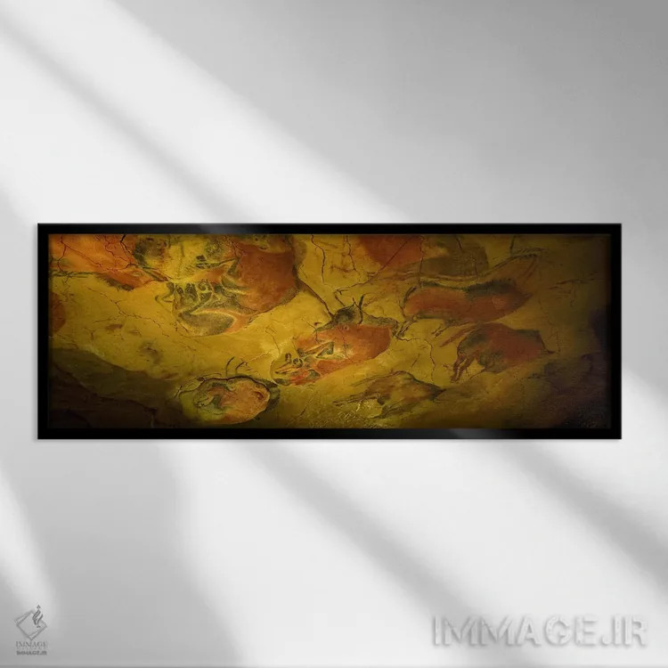 تابلو دکوراتیو Cave Of Altamira, Near Santillana del Mar, Cantabria, S… اثر پانورامیک ایمجز - نمای قابدار مشکی