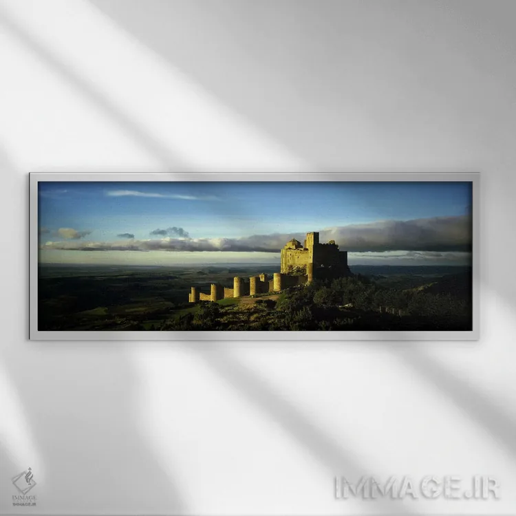 تابلو دکوراتیو Loarre Castle, Huesca, Aragon, Spain,قلعه ای روی تپه، ق… اثر پانورامیک ایمجز - نمای قابدار سفید