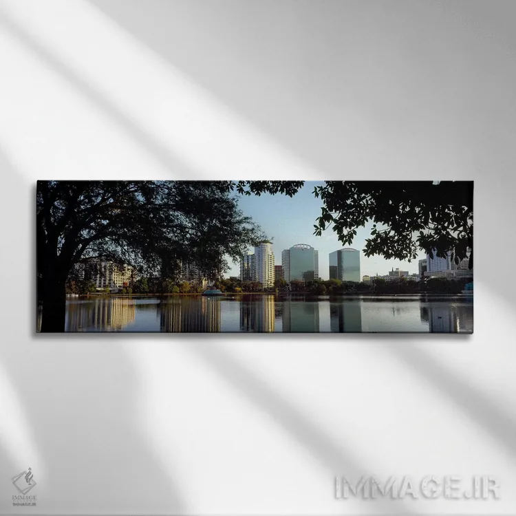 تابلو دکوراتیو Lake Eola, Orlando, Orange County, Florida, USA,ساختمان… اثر پانورامیک ایمجز - نمای روبهرو روی دیوار