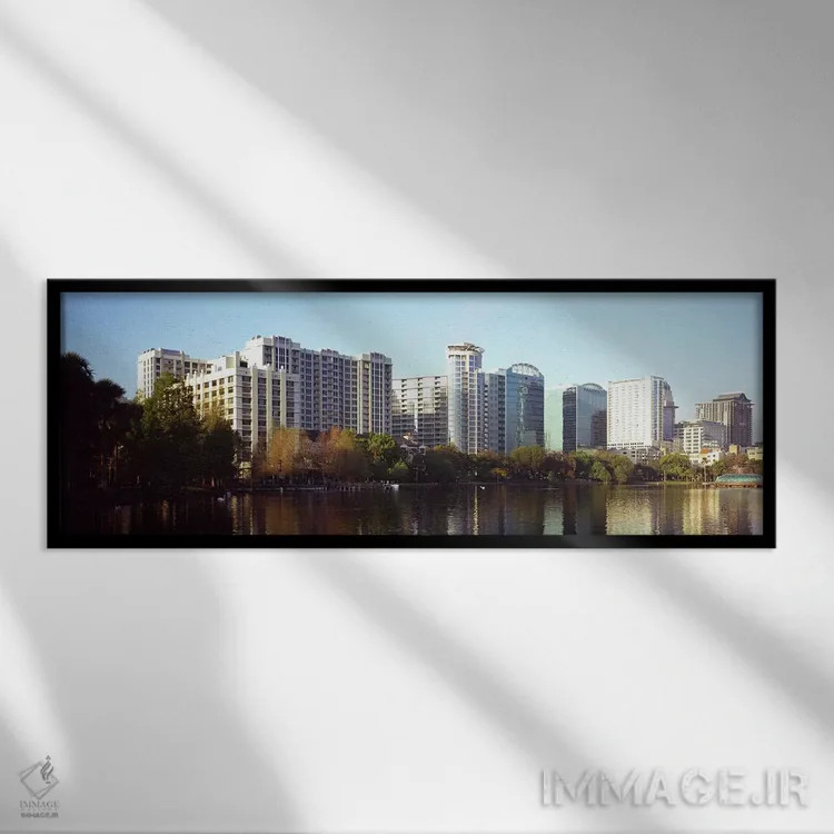 تابلو دکوراتیو Lake Eola, Orlando, Orange County, Florida, USA #3,ساخت… اثر پانورامیک ایمجز - نمای قابدار مشکی