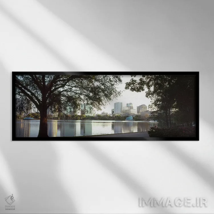 تابلو دکوراتیو Lake Eola, Orlando, Orange County, Florida, USA #2,ساخت… اثر پانورامیک ایمجز - نمای قابدار مشکی
