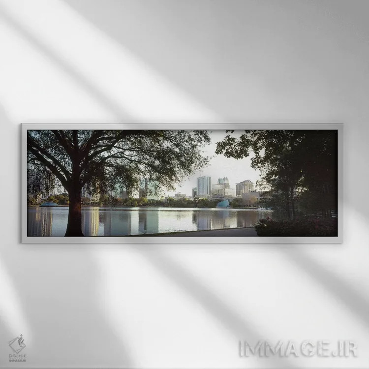 تابلو دکوراتیو Lake Eola, Orlando, Orange County, Florida, USA #2,ساخت… اثر پانورامیک ایمجز - نمای قابدار سفید