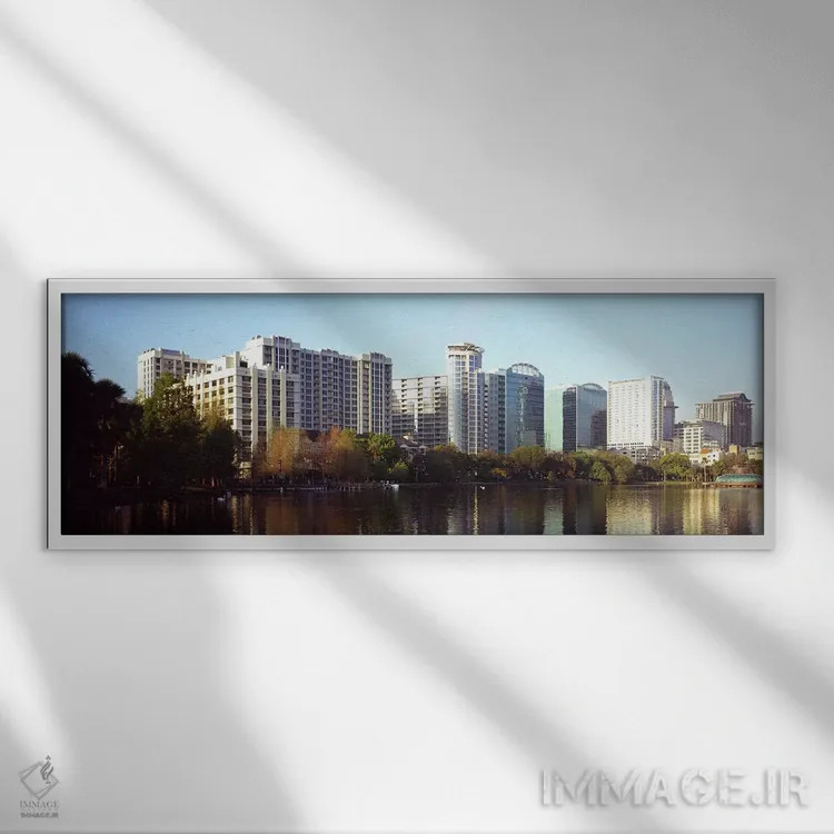 تابلو دکوراتیو Lake Eola, Orlando, Orange County, Florida, USA #3,ساخت… اثر پانورامیک ایمجز - نمای قابدار سفید