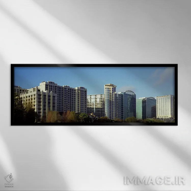 تابلو دکوراتیو Lake Eola, Orlando, Orange County, Florida, USA,آسمان خ… اثر پانورامیک ایمجز - نمای قابدار مشکی
