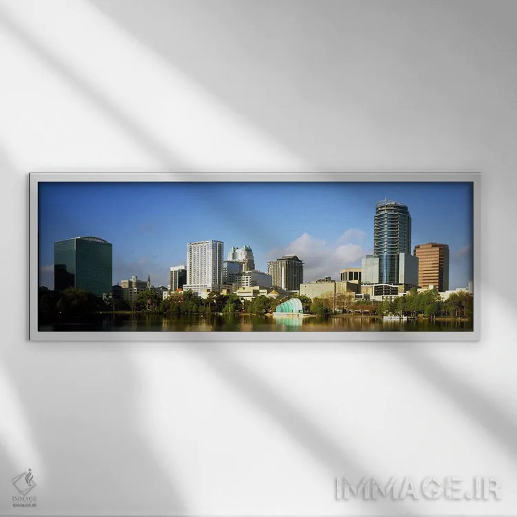 تابلو دکوراتیو Lake Eola, Orlando, Orange County, Florida, USA 2010,سا… اثر پانورامیک ایمجز - نمای قابدار سفید