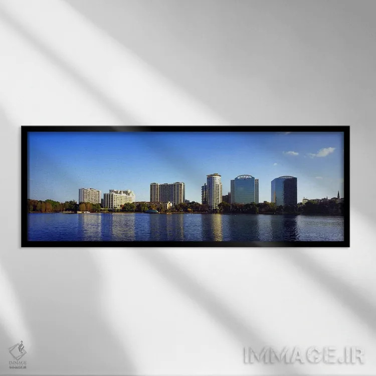 تابلو دکوراتیو Lake Eola, Orlando, Orange County, Florida, USA 2010 #2… اثر پانورامیک ایمجز - نمای قابدار مشکی