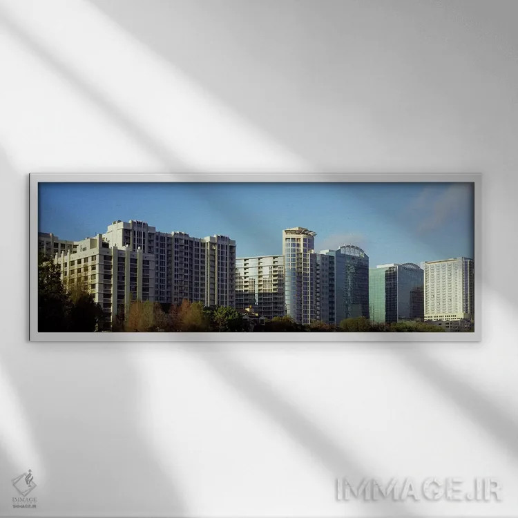 تابلو دکوراتیو Lake Eola, Orlando, Orange County, Florida, USA,آسمان خ… اثر پانورامیک ایمجز - نمای قابدار سفید