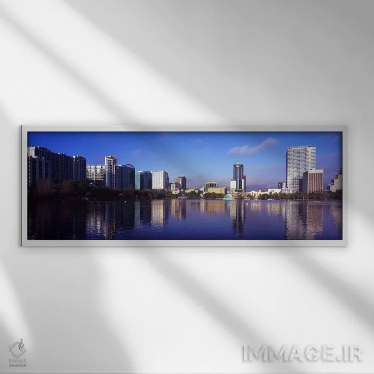 تابلو دکوراتیو Lake Eola, Orlando, Orange County, Florida, USA 2010 #3… اثر پانورامیک ایمجز - نمای قابدار سفید
