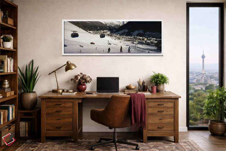 تابلو دکوراتیو Sankt Anton am Arlberg, Tyrol, Austria,تله کابین در پیس… اثر پانورامیک ایمجز - D1W