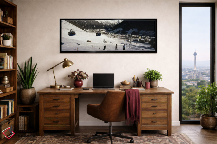 تابلو دکوراتیو Sankt Anton am Arlberg, Tyrol, Austria,تله کابین در پیس… اثر پانورامیک ایمجز - D2B