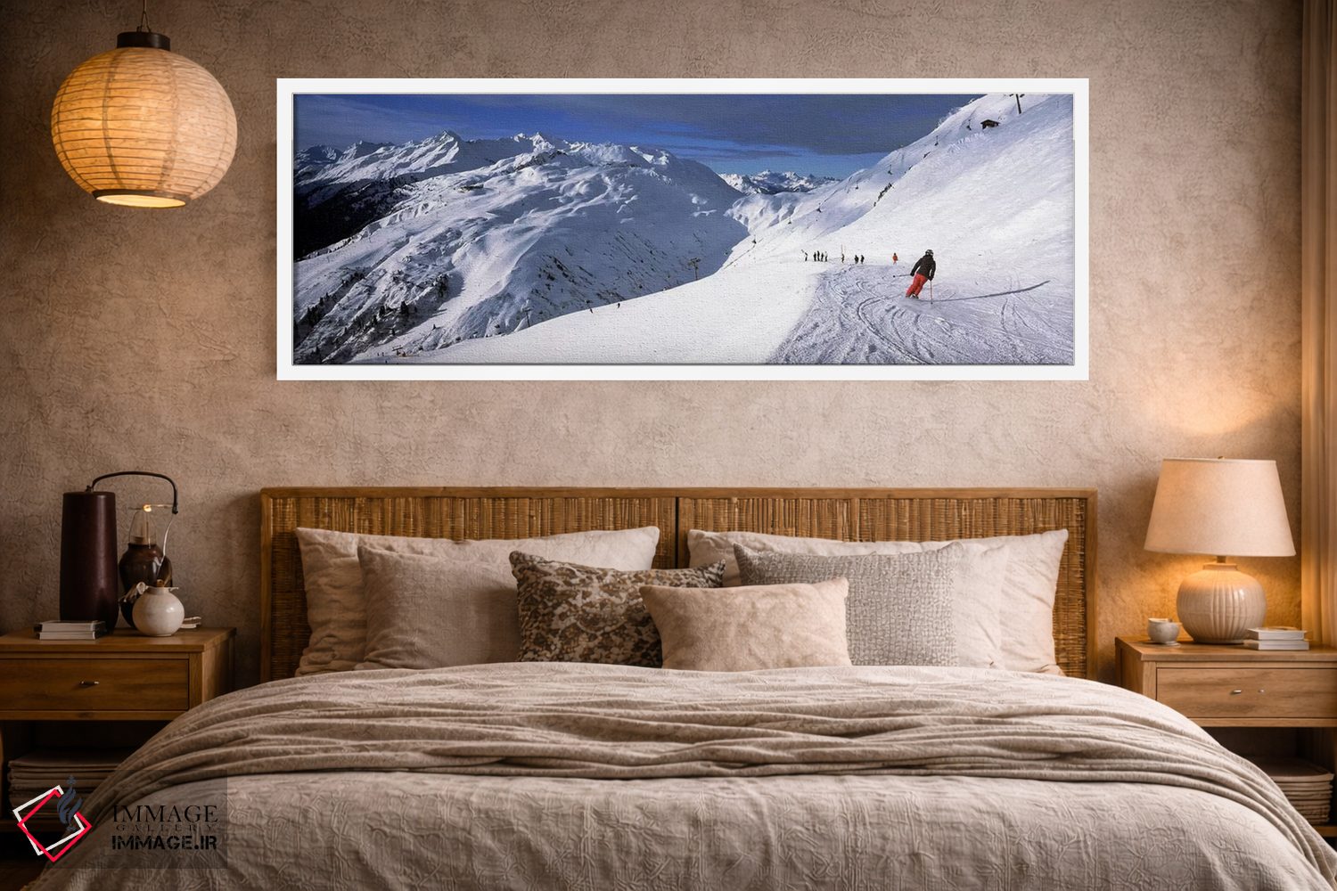 تابلو دکوراتیو Sankt Anton am Arlberg, Tyrol, Austria,گردشگران در حال… اثر پانورامیک ایمجز - D4W