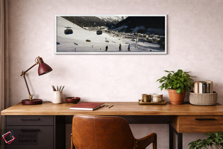 تابلو دکوراتیو Sankt Anton am Arlberg, Tyrol, Austria,تله کابین در پیس… اثر پانورامیک ایمجز - D3W