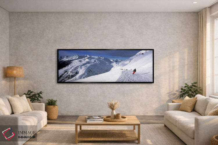 تابلو دکوراتیو Sankt Anton am Arlberg, Tyrol, Austria,گردشگران در حال… اثر پانورامیک ایمجز - D5B
