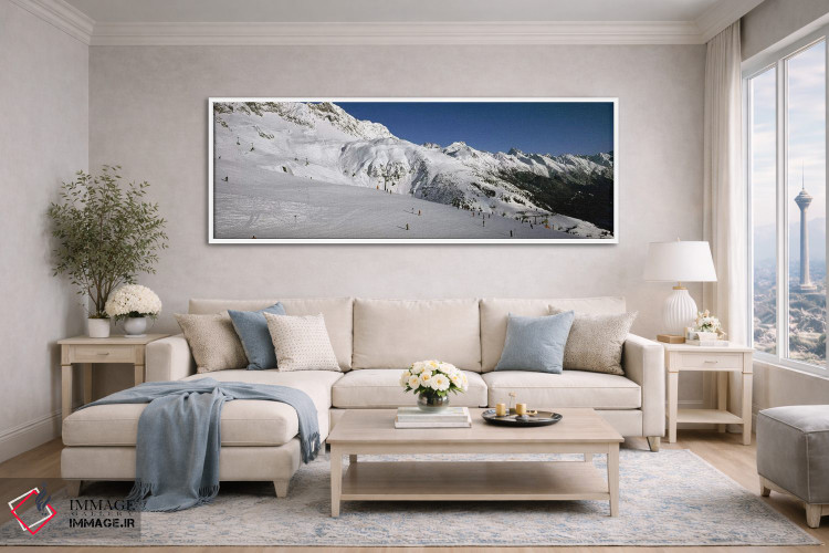 تابلو دکوراتیو Sankt Anton am Arlberg, Tyrol, Austria,گردشگران در پیست… اثر پانورامیک ایمجز - D4W