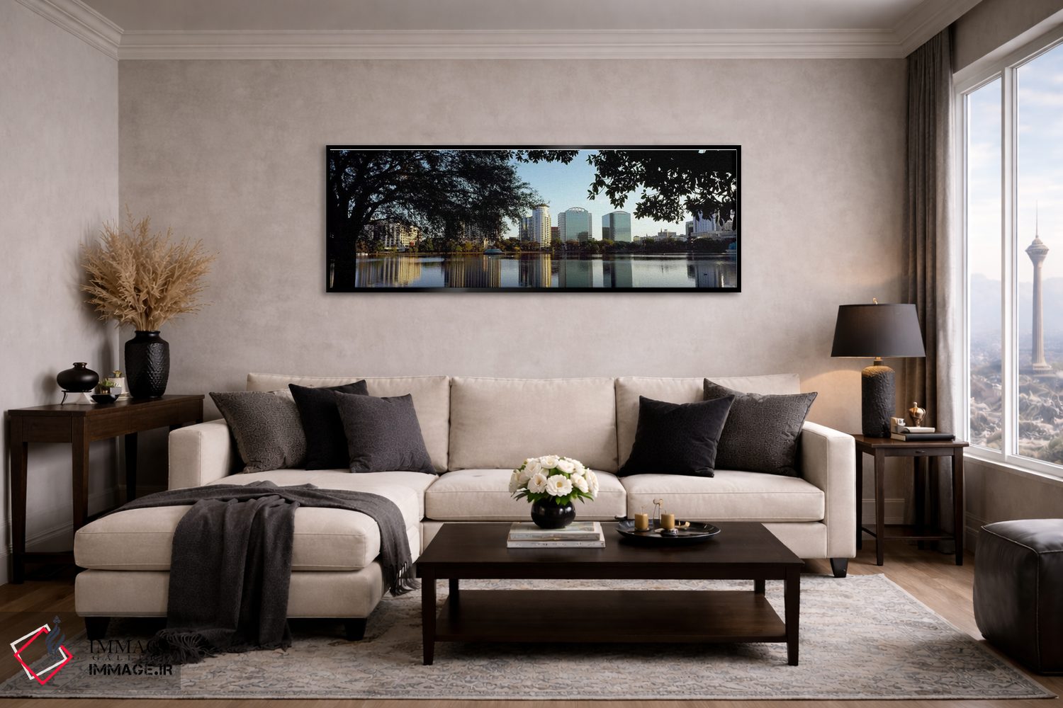 تابلو دکوراتیو Lake Eola, Orlando, Orange County, Florida, USA,ساختمان… اثر پانورامیک ایمجز - D5B