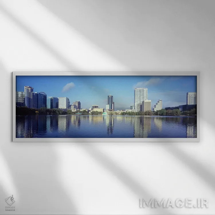 تابلو دکوراتیو Lake Eola, Orlando, Orange County, Florida, USA 2010 #4… اثر پانورامیک ایمجز - نمای قابدار سفید