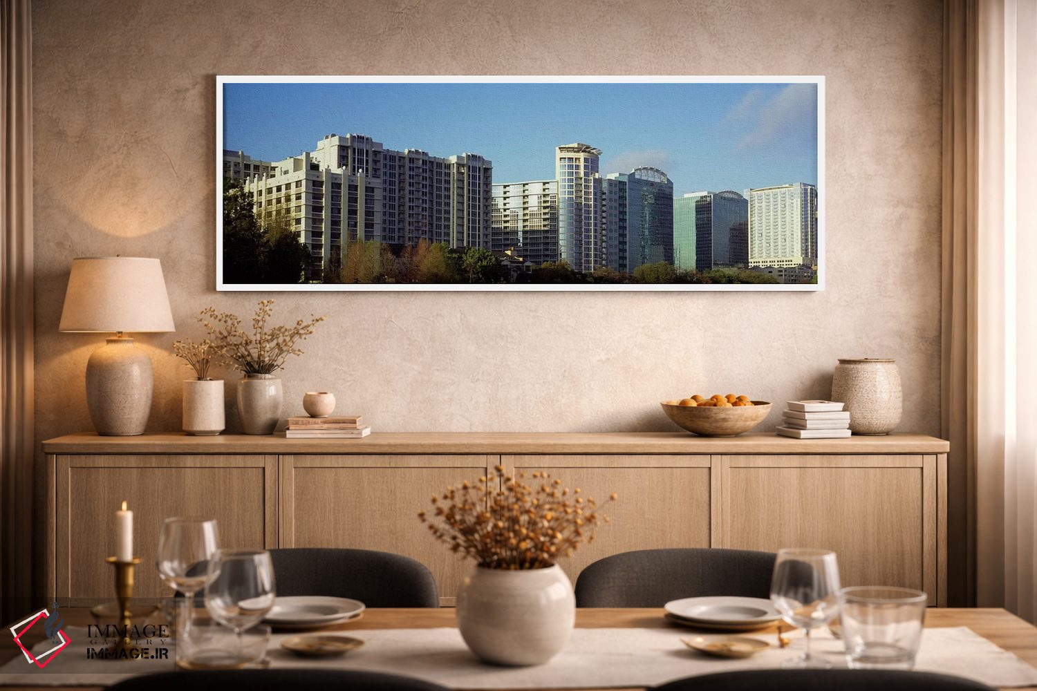 تابلو دکوراتیو Lake Eola, Orlando, Orange County, Florida, USA,آسمان خ… اثر پانورامیک ایمجز - D2W