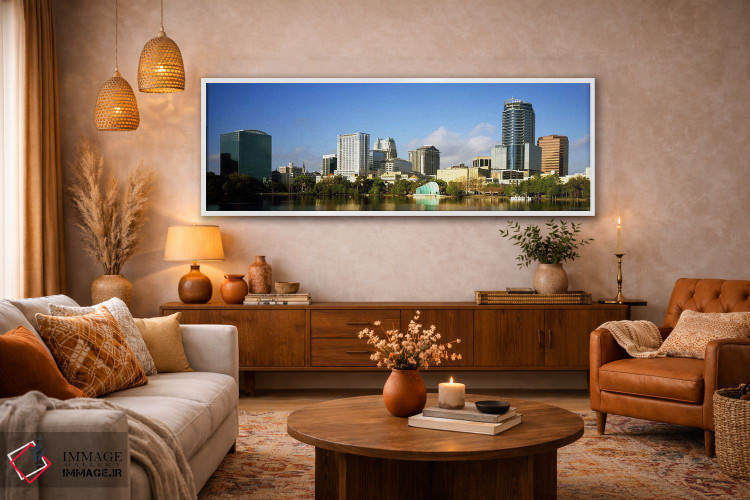 تابلو دکوراتیو Lake Eola, Orlando, Orange County, Florida, USA 2010,سا… اثر پانورامیک ایمجز - D4W