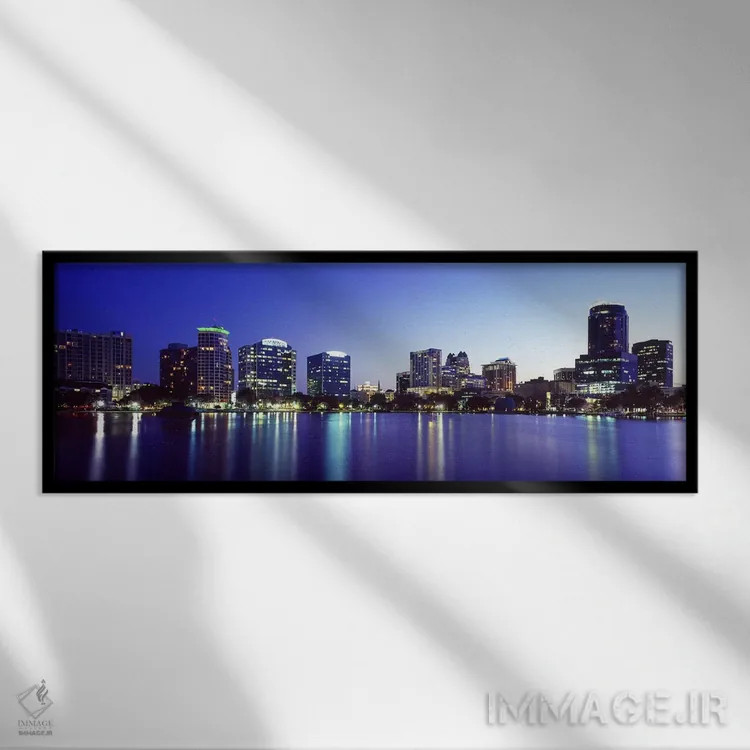 تابلو دکوراتیو Lake Eola, Orlando, Orange County, Florida, USA 2010 #2… اثر پانورامیک ایمجز - نمای قابدار مشکی