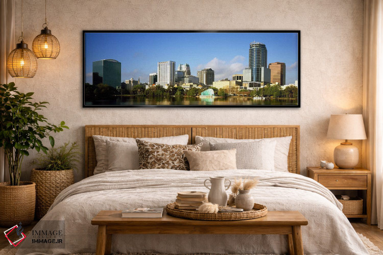 تابلو دکوراتیو Lake Eola, Orlando, Orange County, Florida, USA 2010,سا… اثر پانورامیک ایمجز - D5B