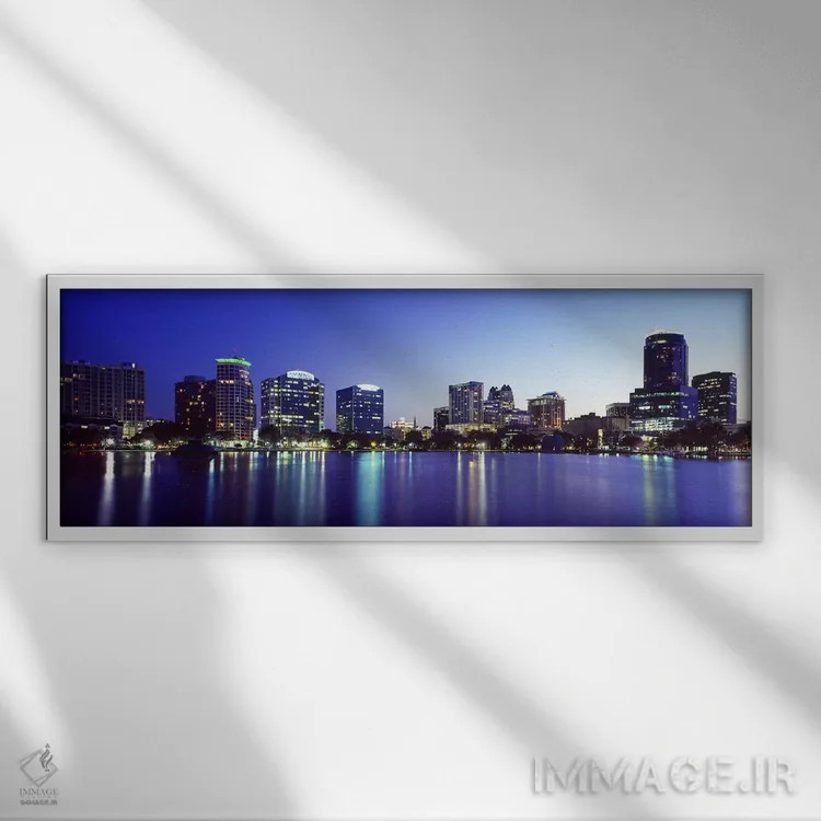 تابلو دکوراتیو Lake Eola, Orlando, Orange County, Florida, USA 2010 #2… اثر پانورامیک ایمجز - نمای قابدار سفید