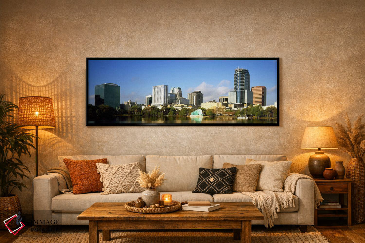 تابلو دکوراتیو Lake Eola, Orlando, Orange County, Florida, USA 2010,سا… اثر پانورامیک ایمجز - D6B