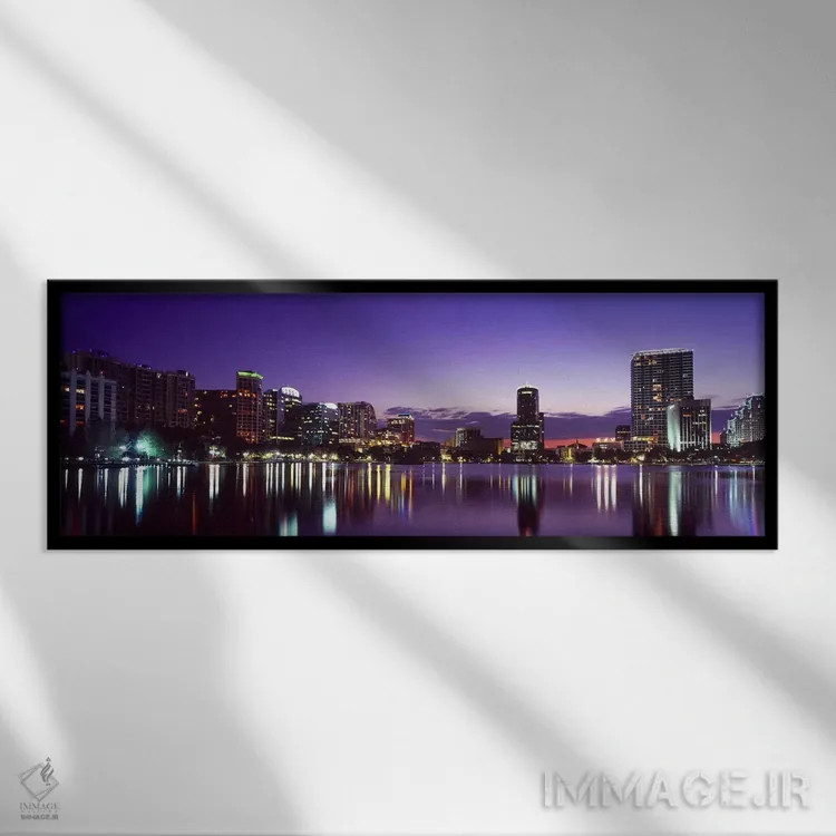 تابلو دکوراتیو Lake Eola, Orlando, Orange County, Florida, USA 2010 #3… اثر پانورامیک ایمجز - نمای قابدار مشکی