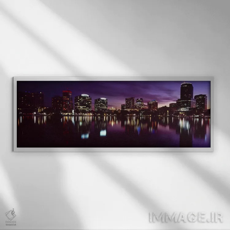 تابلو دکوراتیو Lake Eola, Orlando, Orange County, Florida, USA 2010 #4… اثر پانورامیک ایمجز - نمای قابدار سفید