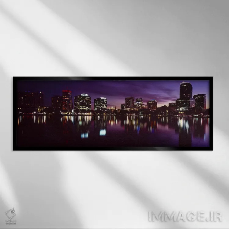 تابلو دکوراتیو Lake Eola, Orlando, Orange County, Florida, USA 2010 #4… اثر پانورامیک ایمجز - نمای قابدار مشکی