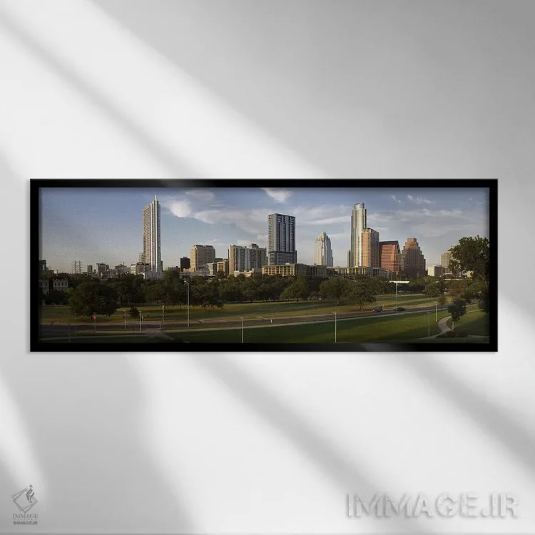 تابلو دکوراتیو Austin, Travis County, Texas, USA #2,ساختمان ها در شهر… اثر پانورامیک ایمجز - نمای قابدار مشکی