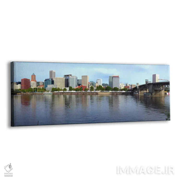 تابلو دکوراتیو Morrison Bridge, Willamette River, Portland, Oregon, US… اثر پانورامیک ایمجز - نمای پرسپکتیو محصول