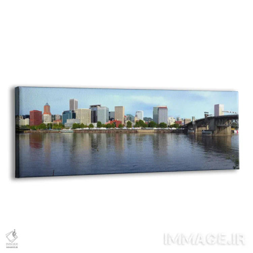 تابلو دکوراتیو Morrison Bridge, Willamette River, Portland, Oregon, US… اثر پانورامیک ایمجز - نمای پرسپکتیو محصول