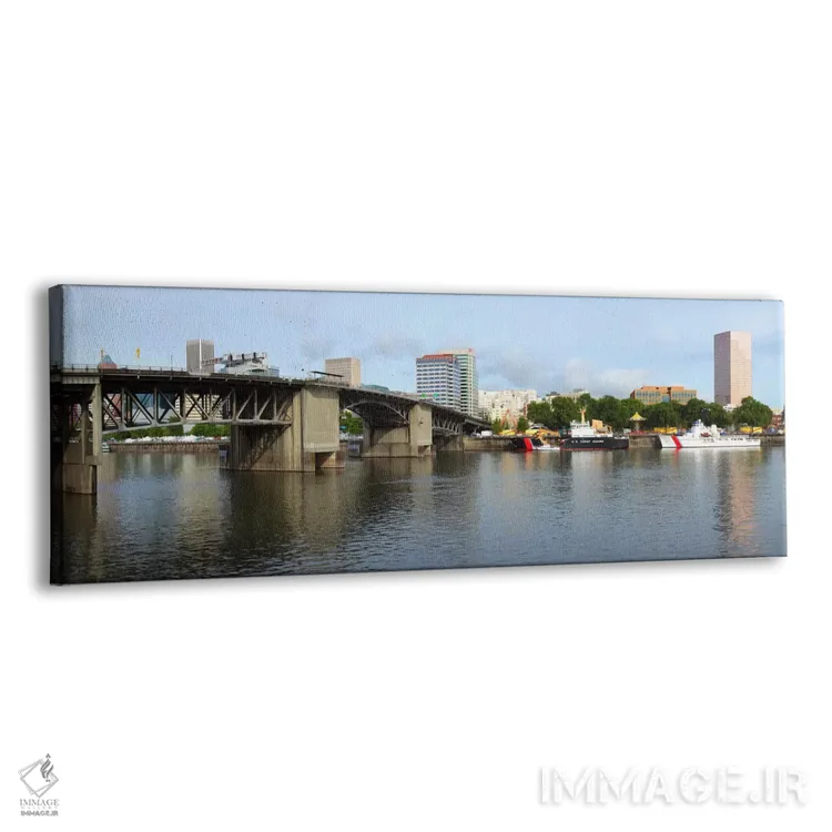 تابلو دکوراتیو Morrison Bridge, Willamette River, Portland, Oregon, US… اثر پانورامیک ایمجز - نمای پرسپکتیو محصول