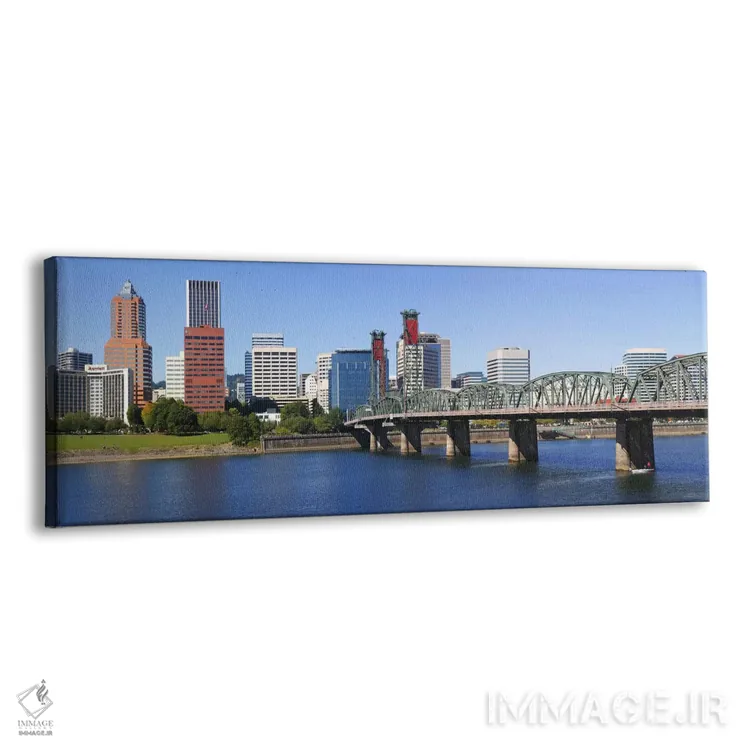 تابلو دکوراتیو Hawthorne Bridge, Willamette River, Multnomah County, P… اثر پانورامیک ایمجز - نمای پرسپکتیو محصول