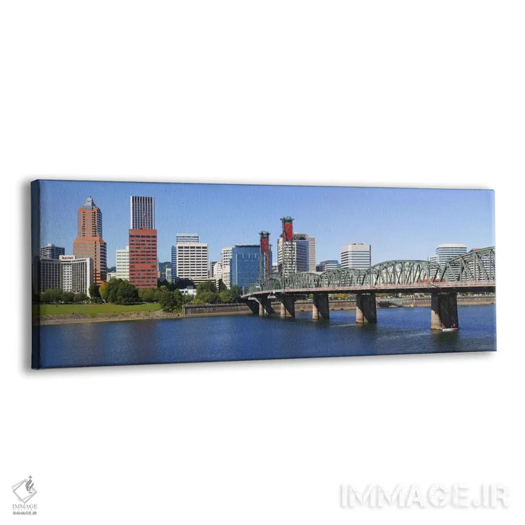 تابلو دکوراتیو Hawthorne Bridge, Willamette River, Multnomah County, P… اثر پانورامیک ایمجز - نمای پرسپکتیو محصول
