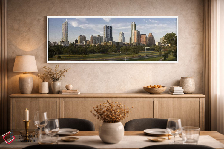 تابلو دکوراتیو Austin, Travis County, Texas, USA,ساختمان ها در شهر، آس… اثر پانورامیک ایمجز - D2W