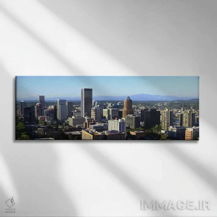 تابلو دکوراتیو Portland, Multnomah County, Oregon, USA 2010,منظره شهری… اثر پانورامیک ایمجز - نمای روبهرو روی دیوار