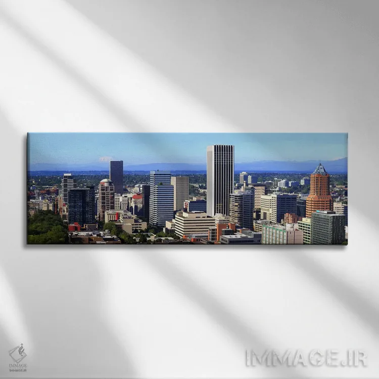 تابلو دکوراتیو Portland, Multnomah County, Oregon, USA 2010,نمای زاویه… اثر پانورامیک ایمجز - نمای روبهرو روی دیوار