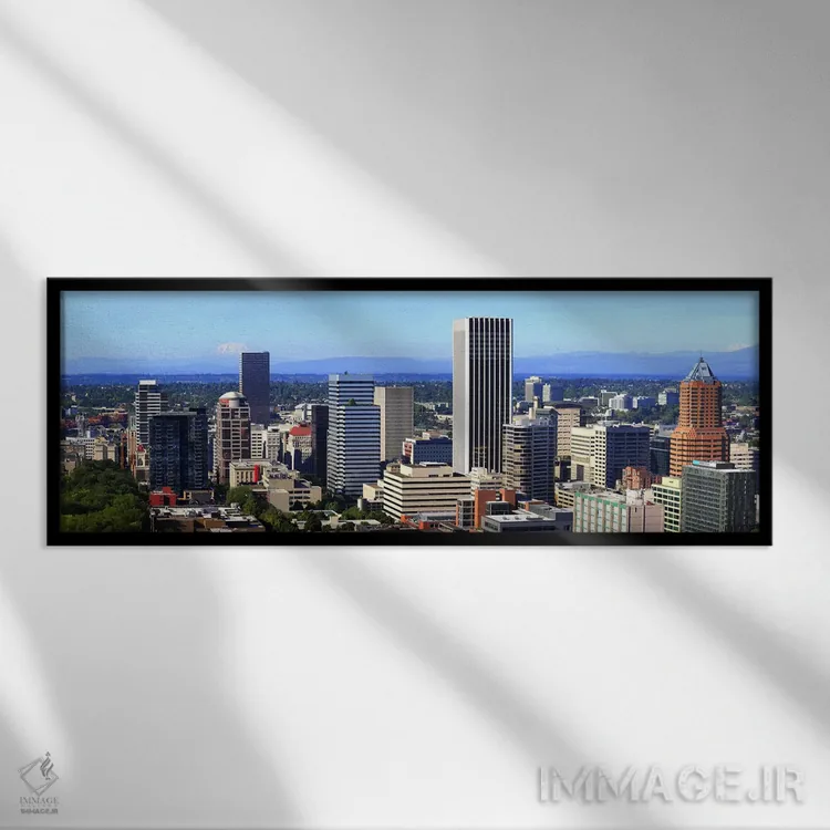 تابلو دکوراتیو Portland, Multnomah County, Oregon, USA 2010,نمای زاویه… اثر پانورامیک ایمجز - نمای قابدار مشکی