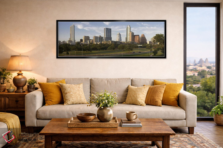 تابلو دکوراتیو Austin, Travis County, Texas, USA,ساختمان ها در شهر، آس… اثر پانورامیک ایمجز - D6B