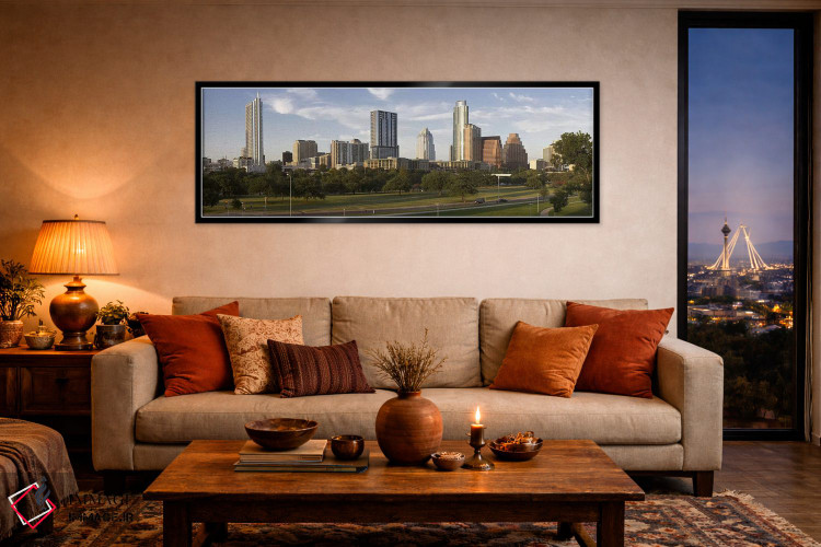 تابلو دکوراتیو Austin, Travis County, Texas, USA,ساختمان ها در شهر، آس… اثر پانورامیک ایمجز - D5B