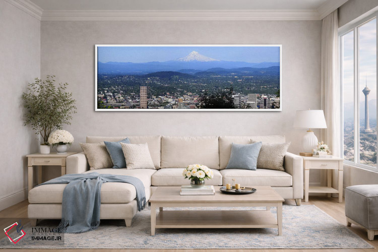 تابلو دکوراتیو Mt Hood, Portland, Oregon, USA 2010,نمای زاویه بالا از… اثر پانورامیک ایمجز - D4W