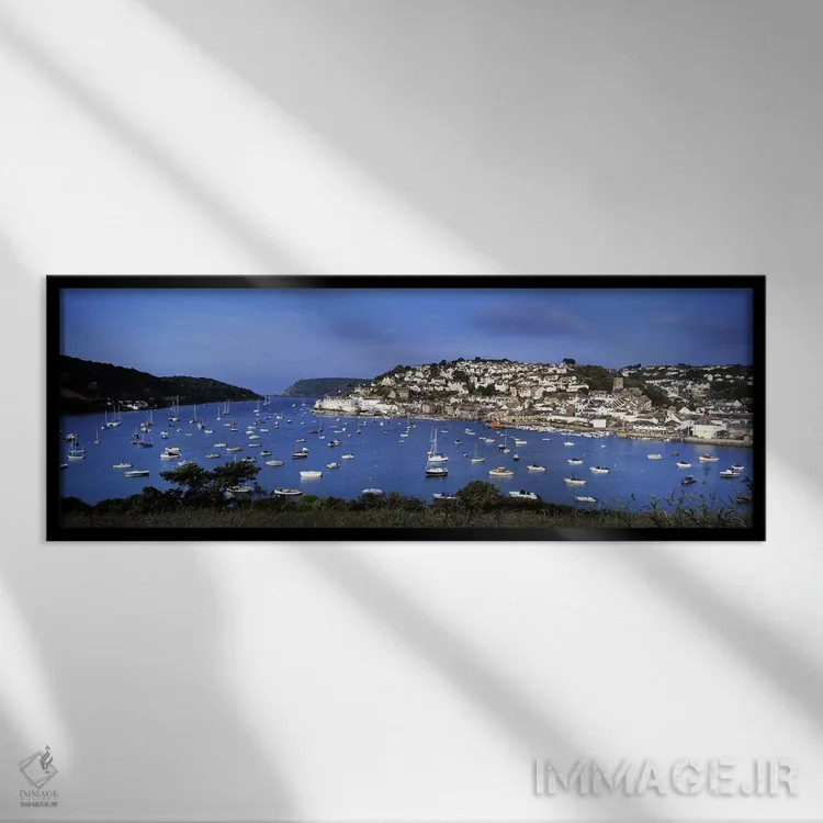 تابلو دکوراتیو Salcombe, South Hams, Devon, England, United Kingdom,مع… اثر پانورامیک ایمجز - نمای قابدار مشکی