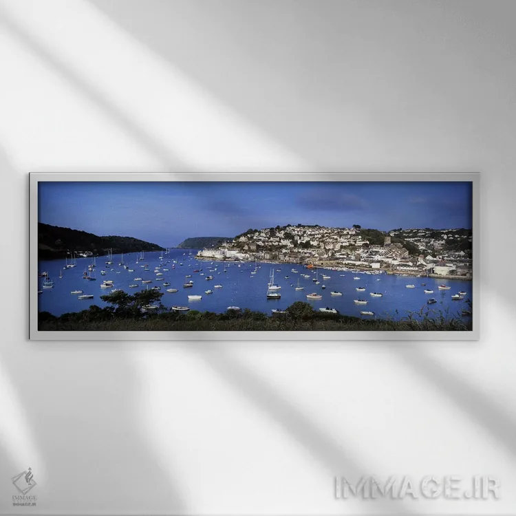 تابلو دکوراتیو Salcombe, South Hams, Devon, England, United Kingdom,مع… اثر پانورامیک ایمجز - نمای قابدار سفید