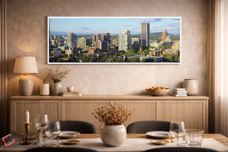 تابلو دکوراتیو Portland, Oregon, USA 2010 #2,آسمان خراش ها در شهر، پور… اثر پانورامیک ایمجز - D2W
