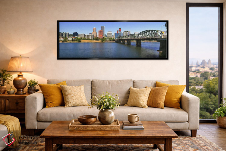 تابلو دکوراتیو Hawthorne Bridge, Willamette River, Portland, Multnomah… اثر پانورامیک ایمجز - D6B
