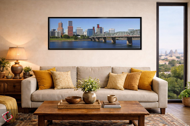 تابلو دکوراتیو Hawthorne Bridge, Willamette River, Multnomah County, P… اثر پانورامیک ایمجز - D6B