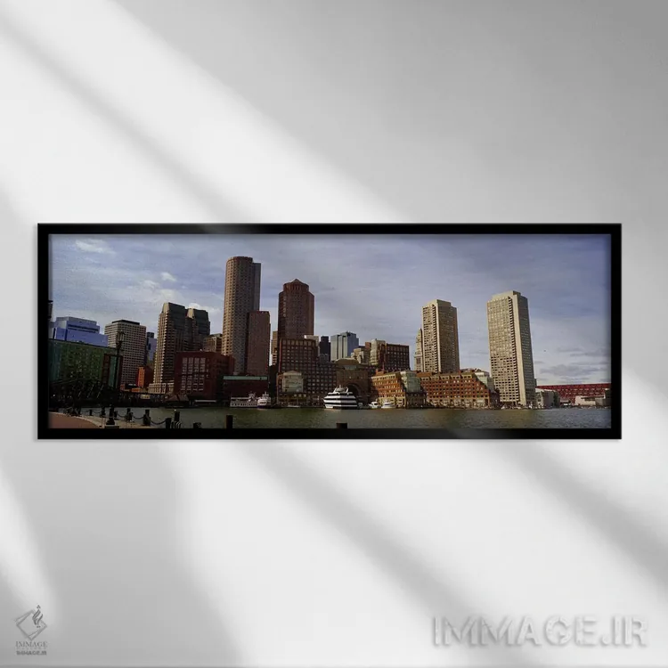 تابلو دکوراتیو Fan Pier, Boston, Suffolk County, Massachusetts, USA 20… اثر پانورامیک ایمجز - نمای قابدار مشکی